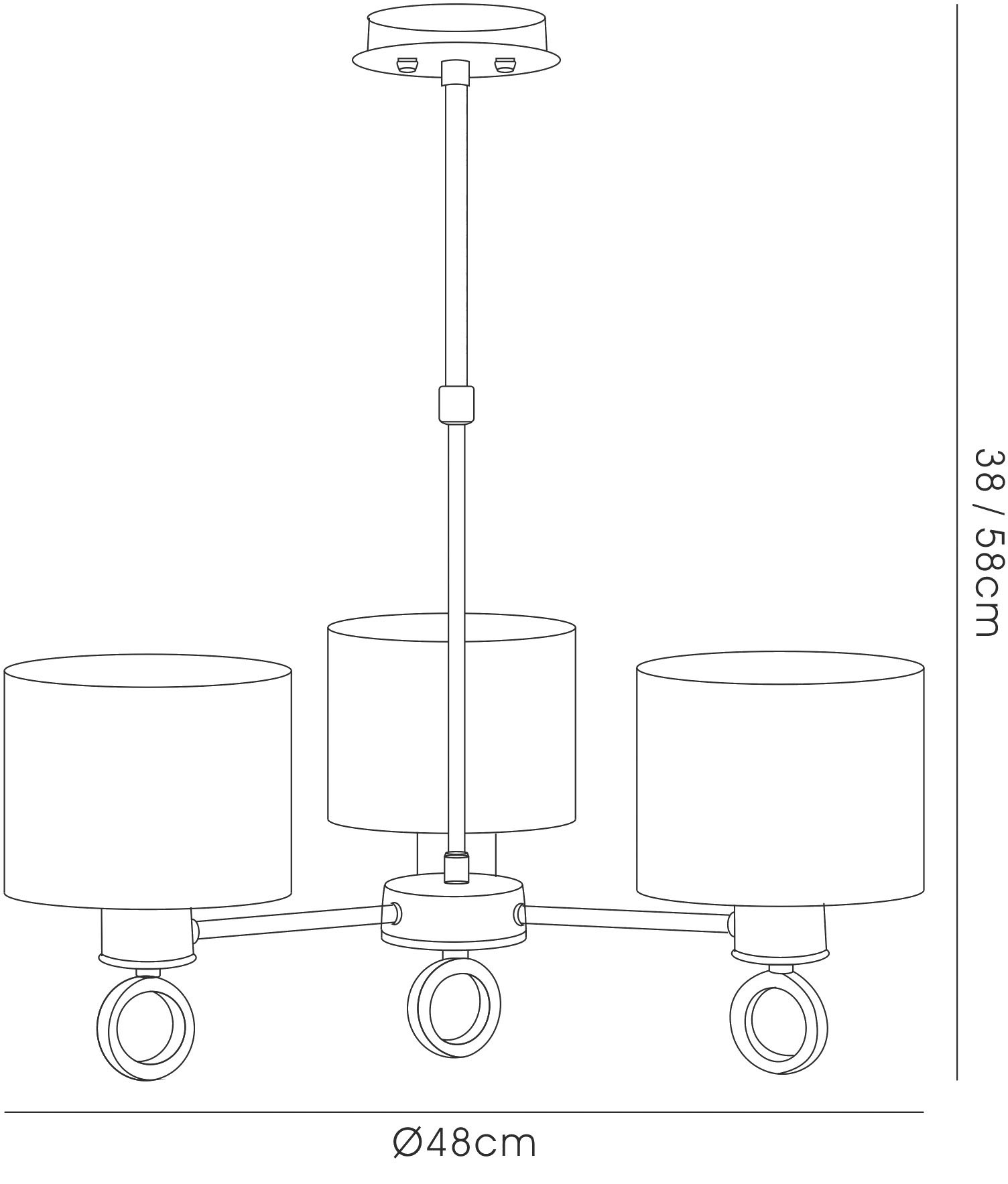 Polo Ceiling Lights Diyas Multi Arm Fittings